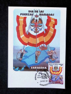 CL, FDC, 1 Er Jour, Carte Maximum, Espagne, Semana De Las Fuerzas Armadas, 28 May 82, Zaragoza - Maximum Cards