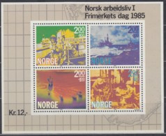 NORWEGEN  Block 5, Postfrisch **,   Tag Der Briefmarke, Berufsleben - Die Off-shore-Industrie 1985 - Blocks & Sheetlets