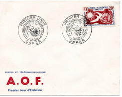 62655 - Frz Westafrika - 1958 - 20F Menschenrechte A FDC DAKAR - Covers & Documents