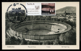 ESPAÑA (2022) Carte Maximum Card Máxima ATM - Sanfermines Pamplona Iruña Centenario Plaza Toros 1922, Bullring, Arènes - Tarjetas Máxima