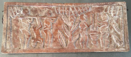 CONGO - Bas-Relief - Scène De Chasse - Afrikaanse Kunst