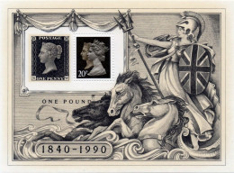 1990 MS1501 Penny Black Stamp World London Miniature Sheet Mint HRD4 - Blocks & Kleinbögen