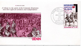 62658 - Benin - 1976 - 135F 200 Jahre USA A FDC COTONOU - Unabhängigkeit USA