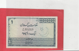 GOVERNMENT OF PAKISTAN . 1 RUPEE .  N D ( 1975-81 ).  N° A/94 301319  .  2 SCANNES - Pakistan