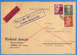 Allemagne Zone Soviétique - 1953 - Lettre Durch Eilboten De Gossnitz - G29781 - Sonstige & Ohne Zuordnung