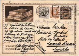 Entier Avec Complément D'affrachissement De Liège Pour Lamotte Beuvron - Postcards 1909-1934