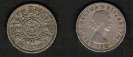 GREAT BRITAIN    2 SHILLINGS 1954 (KM # 906) #7717 - J. 1 Florin / 2 Shillings