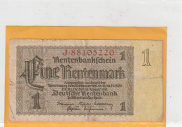 RENTENBANKSCHEINE .  1 RENTENMARK  .  30-1-1937 ..  N°  J.88105220  .  2 SCANNES - Bundeskassenschein