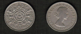 GREAT BRITAIN    2 SHILLINGS 1959 (KM # 906) #7722 - J. 1 Florin / 2 Shillings
