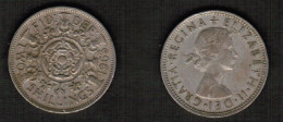 GREAT BRITAIN    2 SHILLINGS 1963 (KM # 906) #7727 - J. 1 Florin / 2 Schillings