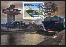 PANAMA (2018) Canal Ampliado, Esclusas De Cocolí Pacífico, Ship, Barco, Bateau, Panama Canal Locks - Carte Maximum Card - Panama