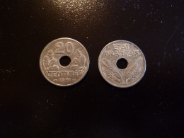 Lot   De     Pièces     De 20 Centimes    ETAT FRANCAIS   1941   1942   1943 - Otros & Sin Clasificación