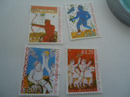 GREECE USED STAMPS SET 4 OLYMPIG GAMES ATHENS 2004 POWER OF WILL - Sommer 2004: Athen - Paralympics