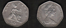 GREAT BRITAIN    50 NEW PENCE 1969 (KM # 913) #7731 - Autres & Non Classés