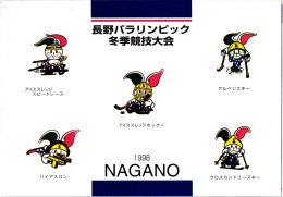 Japan Nagano 1998 Paralympics, Folder Biathlon, Ski, Sledge Hockey Olympic Games - Invierno 1998: Nagano