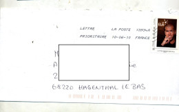 Lettre Flamme Chiffree Sur Timbre à Moiu Zidane  Ela Date Symetrique - Lettres & Documents