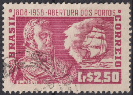 1958 Brasilien ° Mi:BR 923, Sn:BR 859, Yt:BR 641,150 Years Of Opening Ports To Friendly Nations - Usados