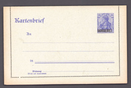 SAARGEBIET 1920 - Kartenbrief Ungebraucht 20pf - Ganzsachen