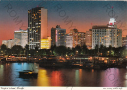 CARTOLINA  B24 TROPICAL MIAMI,FLORIDA,STATI UNITI-FROM THE YACHT BASIN IS SEEN BISCAYNE BOULEVARD-VIAGGIATA 1971 - Miami