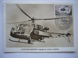 Avion / Airplane / SUD AVIATION / Alouette  SE 3130 / Carte Maximum - Helikopters