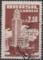 1958 Brasilien ° Mi:BR 926, Sn:BR 861, Yt:BR 643, Centenary Of The Brazil's Railway (EFCB) - Used Stamps