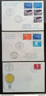 Liechtenstein 1960, Briefe BALLONPOST Lugano, Zürich, Neuchatel VADUZ - Luchtpostzegels