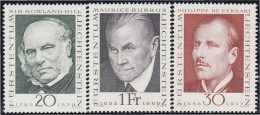 Liechtenstein 451/53 1968 Grandes Filatélicos Y Pioneros De La Filatelia MNH - Sonstige & Ohne Zuordnung