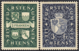 Liechtenstein 159/60 1939 Escudos Shield MNH - Sonstige & Ohne Zuordnung