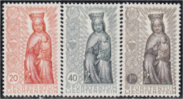 Liechtenstein 291/93 1954 Virgen De Madera Tallada MNH - Autres & Non Classés