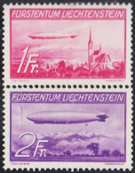 Liechtenstein A 15/16 1936 Zeppelines MH - Otros & Sin Clasificación