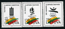 Lituania - 427/29 - 1992 JJOO 1992 Logos Lujo - Lituanie