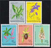 Luxemburgo 907/11 1977 Cáritas Flores Protegidas MNH - Otros & Sin Clasificación