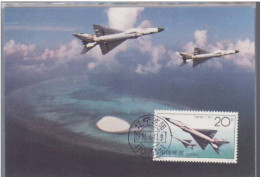 CHINE Carte Maximum Num.Yvert 3387 AVION AIRCRAFT  F  8 - Tarjetas – Máxima