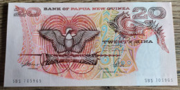 P# 4 - 20 Kina	Papua-New-Guinea 1977 - UNC (rare!) - Papua Nueva Guinea