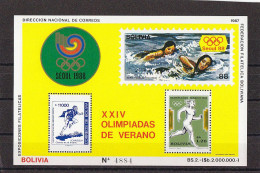 Olympics 1988 - Swimming - BOLIVIA - S/S MNH - Summer 1988: Seoul