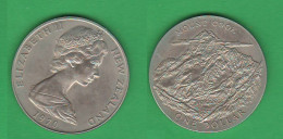 New Zealand Dollar 1970 Nuova Zelanda Mount Cook Aorangi Nouvelle Zélande Commonwealth - Neuseeland