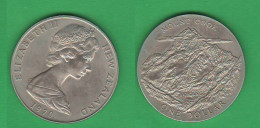 New Zealand Dollar 1970 Nuova Zelanda Mount Cook Aorangi Nouvelle Zélande Commonwealth - Nuova Zelanda