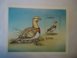 ZAMBIA MNH STAMPS  SHEET BIRDS BIRD DUCKS - Anatre