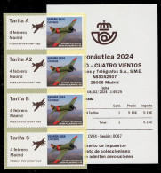 ESPAÑA (2024) ATM Mint Set - Avión Polikarporv I-16, Historic Aircraft Plane, Avion Historique, Cuatro Vientos Airport - Automatenmarken [ATM]