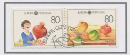 Europa CEPT 1989 Portugal Y&T N°1763 à 1764 - Michel N°1785 à 1786 (o) -se Tenant - 1989