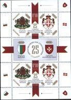 Mint Special S/S Joint Issue With Malta Coats Of Arms  2019  From Bulgaria - Sellos