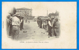 CPA DOS NON DIVISE RHONE (69) - GIVORS - LES JOUEURS DE BOULES, PLACE DE LA NATION - Givors