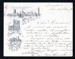 Londres. Houses Of Parliament .Westminster Abbey. Lambeth Palace. 22 Décembre 1898 - Houses Of Parliament