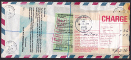 British Virgin Islands: Cover To UK, 1990, 2 Stamps, 5x Due Stamp, 3x Label, Charge, Customs, Taxed (minor Discolouring) - British Virgin Islands