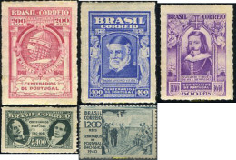 724998 HINGED BRASIL 1941 8 CENTENARIO DE LA MONARQUIA PORTUGUESA - Neufs