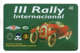 MONACO 3ème Rallye International Automobile Voiture Car Télécarte Brésil  Phonecard  Telefonkarte (G 1055) - Brasilien