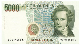 5000 LIRE BANCA D'ITALIA VINCENZO BELLINI LETTERA C 10/09/1992 FDS-/FDS - Altri & Non Classificati