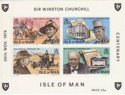 Man (isla De) - 1-H - 1974 Cent. De Churchill Retratos Lujo - Man (Insel)