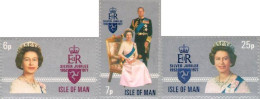 VAR2/S Man (isla De) Nº 85/87   1976  25º Aniv. De La Coronación De Isabel II  - Man (Insel)