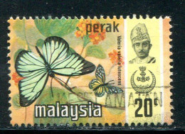 PERAK- Y&T N°124- Oblitéré (papillons) - Perak